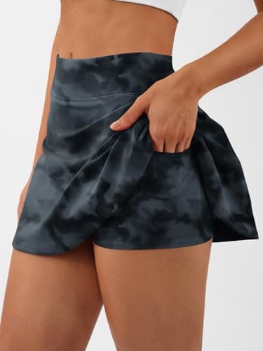 AFFOLE Camo Skirt Women Tennis Golf Skorts Athletic High Waisted with Pockets Inner Shorts Workout Pleated Pickleball 2026 - Thumbnail 2