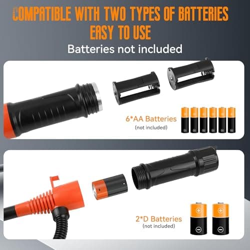 Portable Battery Powered Fuel Transfer Pump, Adjustable Flow Nozzle, Battery Siphon Pump for Gasoline, Diesel, Kerosene, Non-Potable Water – Ideal for Vehicles, Lawn Mowers, and Emergency Use - Thumbnail 3