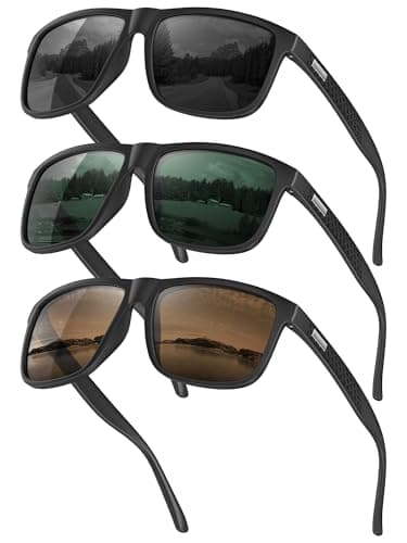 CIFOYA Sunglasses-for-Men Polarized Mens Sunglasses: Retro Sun glasses with UV Protection for Driving Fishing Golf - Image 1