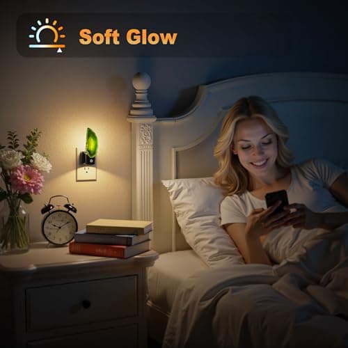 JandCase Night Lights Plug into Wall, Agate Night Light, Dimmable Night Light Aesthetic Crystal, Dusk to Dawn Sensor, Healing Stone Agate Decorative Nightlight for Home Living Room - Thumbnail 6