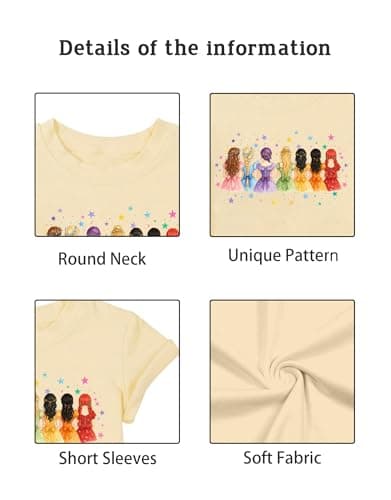 Magical Girl Shirt Cute Snacks Graphic Tee Toddler Kids Girls Holiday Short Sleeve Outfits Tops 3-10 Years - Thumbnail 5