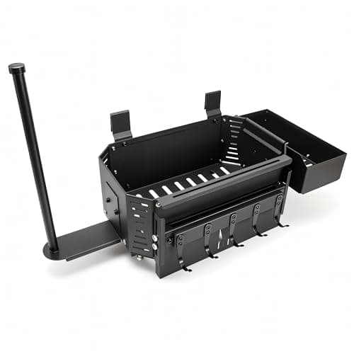 KU-koruo Storage Bin Organizer for Traeger Smoker Grill Accessories with Paper Towel Holder for Traeger Ironwood 650/885, Pro 575/780/34/22, Pit Boss & Z-Grills, Pellet Smoker Grill Accessories - Thumbnail 2