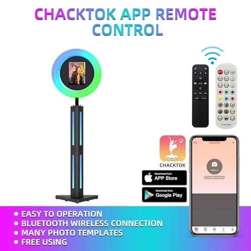 Photo Booth Compatible with Any Ipad, OHYEAHSPIN Photo Booth with Flight Case, ChackTok VIP Member, Software App Control Ring Box, Music Sync,IPad Selfie Machine - Thumbnail 5