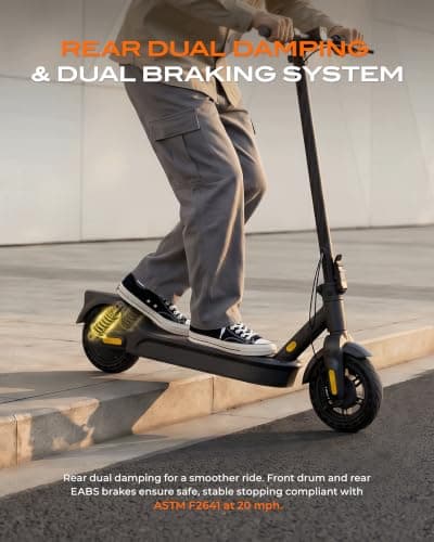 Electric Scooter for Adults 350W /600W, 20MPH, 17 Miles Adult Electric Scooters with Long Range, 8.5" Tire Motorized Scooters, Foldable E-Scooter Commuter with App, Rear Dual Damping Suspension - Thumbnail 5