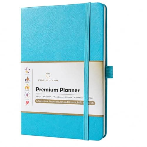 Planner 2025-2027, 36 Months Weekly and Monthly Planner with Budget & Goal Setting, 8.3" x 5.7", Flexible Cover, Daily Organizer with Inner Pocket, Bookmarks, Pen Holder for School Office Home–Blue