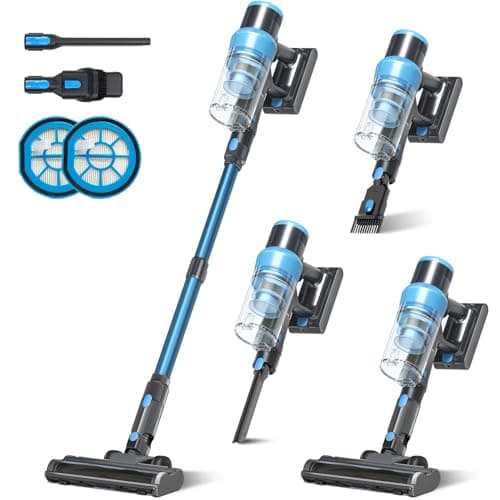 Cordless Stick Vacuum Cleaner: 45kPa Powerful Suction & 60Min Runtime, Self-Standing with Green Light & Anti-Tangle Brush, Rechargeable Lightweight Vacuum for Home Pet Hair on Carpets and Hard Floors - Image 1