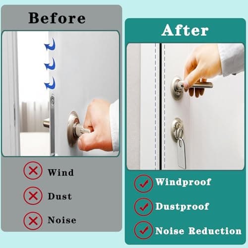 WEZKYLCG Door Seal Strip for Door Frame, Rubber Weather Stripping Door Seal, Self-Adhesive Extra Thick Insulation Strip, Soundproofing, Dustproof, Large Gap Filler (Black, 40 Ft) - Thumbnail 3