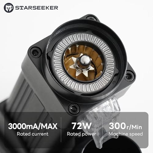 STARSEEKER E55 Pro Electric Coffee Grinder, 55mm Titanium Conical Burr - Professional Espresso Grinder with Stepless Adjustment & Anti-Static Tech, for Home, Office, Café Use - Thumbnail 4