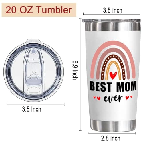 YXOTJHS Best Mom Ever Tumbler - Mothers Day Gifts For Mom Wife - Mothers Day Gifts For Mom From Daughter Son Kids - Birthday, Christmas Gift Ideas For Moms - 20 Oz Tumbler - Thumbnail 3