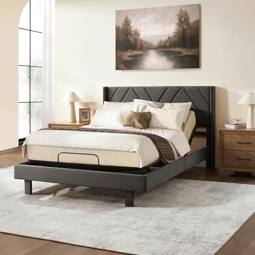Softa Queen All-in-One Adjustable Bed Frame with Upholstered Bed Frame Headboard, Electric Bed with Remote Control and Whisper Quiet Motor, 10-Year Warranty - Image 1