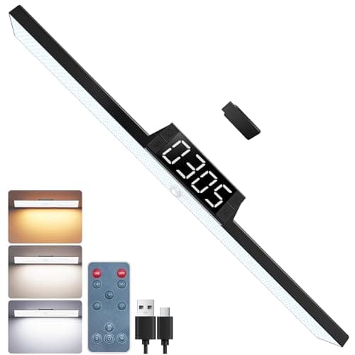 Under Cabinet Lighting with Remote & Timer, Closet Lights Motion Sensored Rechargeable 5000mAh Battery 300LM Kitchen Lighting, Under Counter Motion Lights for Kitchen 72 Magnetic Led Light Bar(Black) - Image 1