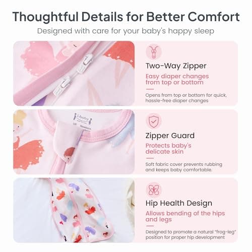 i-baby Outlast® Transitional Swaddle Sleep Sack, Arms Up Self-Soothing Swaddles with Arms in Out Cuffs Design for Newborns, Baby Sleeping Bag Wearable Blanket, Boy Girl Newborn Essentials - Thumbnail 6