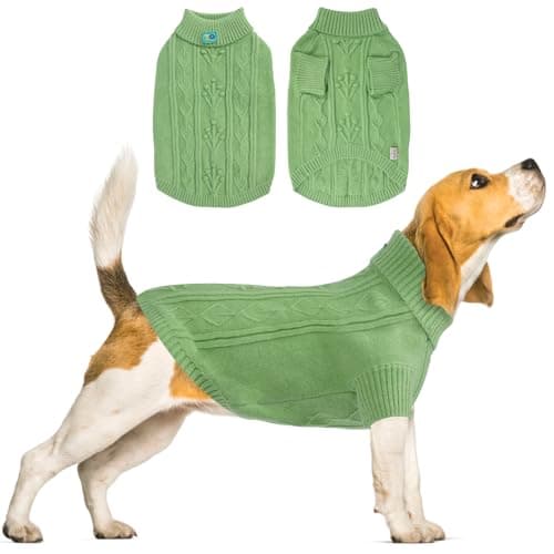 To A Turn Pet Clothing,Dog Sweaters,Turtleneck Pet Sweaters for Dogs Boys or Girls,Knitted Pet Clothes,Pullover Dog Sweater,Pet Sweater,Suitable for Dogs Various Sizes or Breeds(Matcha Color,XS