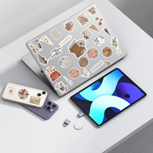 120Pcs Vintage Stickers, Waterproof Scrapbook Aesthetic Sticker for Daily Planner, Water Bottles, Handbook Junk Diary Stickers, Adults Scrapbooking Journaling Supplies DIY Paper Crafts - Thumbnail 2