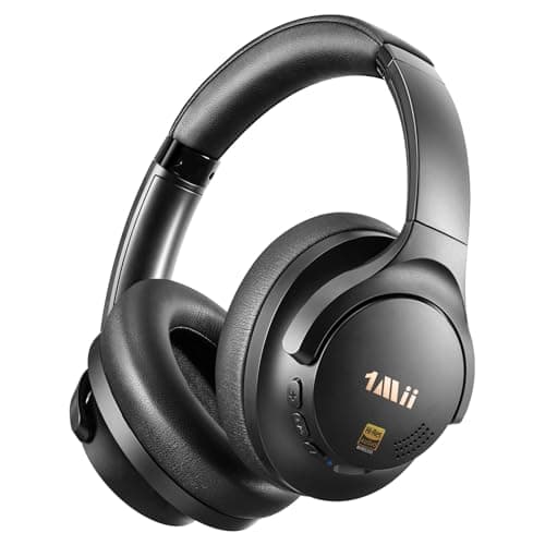 1Mii Y8+ Hybrid Active Noise Cancelling Headphones, 100H Ultra Playtime, Bluetooth 6.0 Over Ear, Wireless Hi-Res Audio & Deep Bass, Comfort for Travel & Home Office, AI Chat & Custom EQ via APP, Black - Image 1