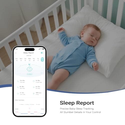 Envilink Upgrade Smart 1080P WiFi Baby Camera with APP, Video Baby Monitor with Camera and Audio, Cry Detection, Sleep Report, Night Vision, 2-Way Talk, 8 Lullabies Cloud Storage, Share to Family - Thumbnail 6
