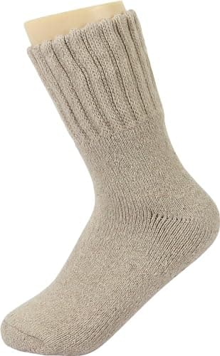 Weweya Boot Socks Women Thermal Warm Sock Thick Winter Ankle Sock Solid Calf Socks Christmas Gift Dark Brown Light Brown Light Cream - Thumbnail 5