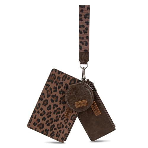 Montana West X Wrangler Wallets for Women Dual Pouch Wristlet with Small Coin Purse Gifts for Women Travel Sports Outdoors - Image 1