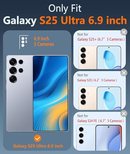 FNTCASE for Samsung Galaxy S25-Ultra Case: Magnetic Translucent Black Cover - Thumbnail 2