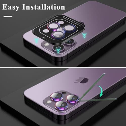 YWXTW Screen Protector (6.7 inch) for iPhone 14 Pro Max, 9H Tempered Glass, Scratch Resistant, Waterproof, Glossy, 1 Set - Thumbnail 6