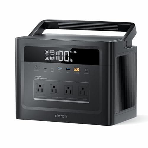 Portable Power Station 960Wh, 1000W Power Bank AC with 100W USB-C PD Output, 1 Hr Fast Charge, 110V Pure Sine Wave Solar Generator for Home Backup, Camping, Emergency, RV, Off-Grid Living (Peak 2000W) - Image 1