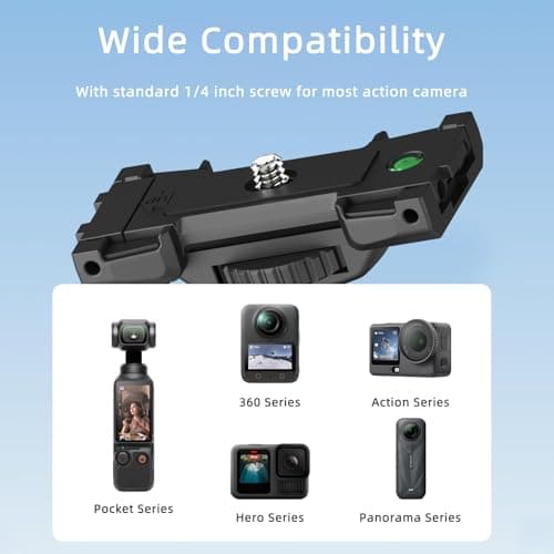 Jishane Camera Tripod with 360° Ball Head, 66.5'' Selfie Stick Tripod with 1/4" Screw & Action Camera Adapter, Compatible with Gopro Hero 13/12/11/10, DJI OSMO Pocket 3 & Action 6/5 pro/4, Insta360 X5 - Thumbnail 3