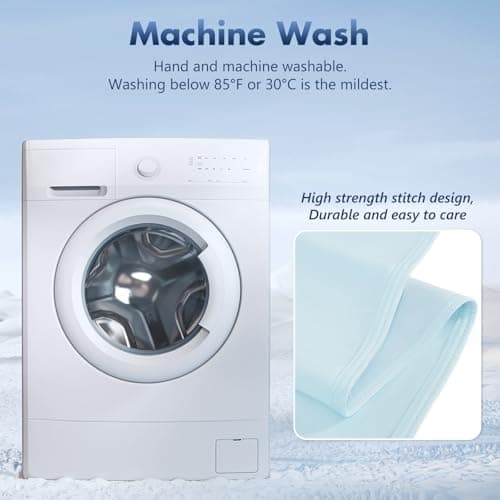 GOHERO Cooling Blanket Queen - Arc-Chill Q-Max >0.5 Cool Summer Blanket for Hot Sleepers - Double Design Lightweight Blanket Absorbs Heat to Keep Cool on Warm Nights(90"x90") Blue - Thumbnail 6