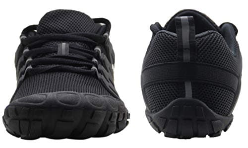 Weweya Women's Minimalist Shoes Barefoot Gym Workout Shoes Trail Running Shoes Jogging Indoor Treadmill Fitness Comfortable Black US Size 7 7.5 - Thumbnail 6