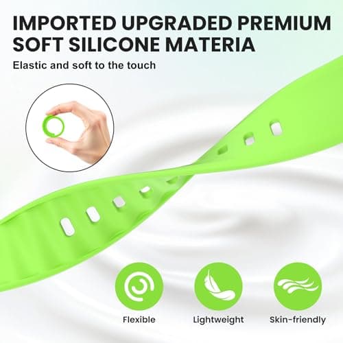 12 Pack Sport Bands Compatible with Apple Watch Band 38mm 40mm 41mm 42mm 44mm 45mm 46mm 49mm for Women Men,Soft Wristband Silicone Strap for iWatch Bands Series 11 10 9 8 7 6 5 4 3 2 1 Ultra SE - Thumbnail 3