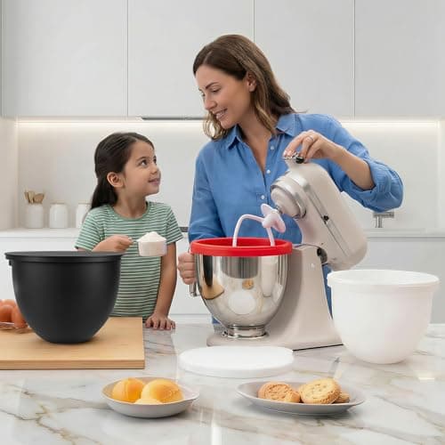 Bohiimia Silicone Bowl Liners for KitchenAid 5 Qt Tilt-Head Mixer, 3 Pack with Lids, Non-Stick and Effortless Cleanup, Easy to Store, Dishwasher Microwave Safe Kitchen Aid Accessories and Attachments - Thumbnail 2
