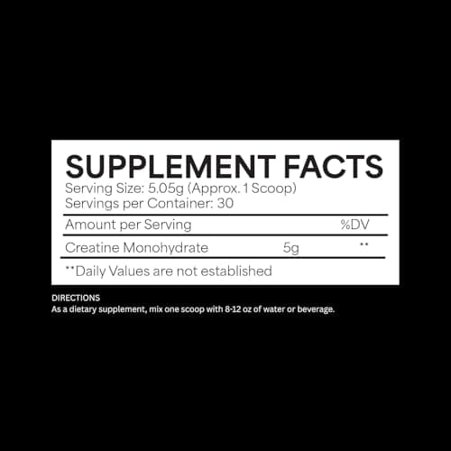 Whippy Brands Creatine Powder | 5g Creatine Monohydrate per Serving | Muscle Strength & Recovery | 30 Servings (Unflavored) - Thumbnail 2
