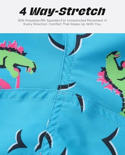 CoozySphere Mens Swimming Trunks Swim Trunks Quick Dry Swim Shorts with Mesh Lining Funny Swimwear Bathing Suits Board Shorts 7inch L - Thumbnail 6