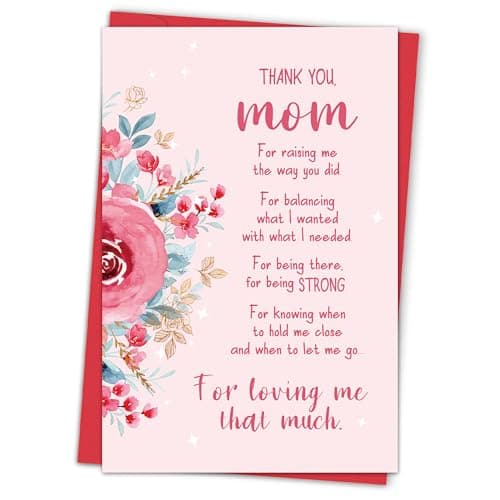 Qiyepbro Mothers Day Card for Mom, Heartfelt Mother's Day Cards from Son or Daughter, Mother's Day Cards Gifts