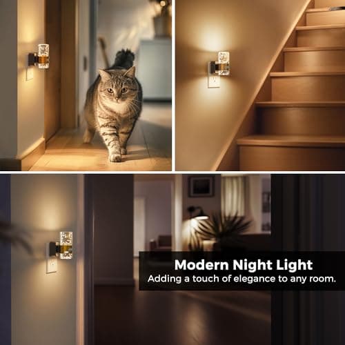 L LOHAS LED Motion Sensor Night Light,Dimmable Night Lights Plug into Wall, Acrylic Nightlight with 0-100 LM Adjustable Brightness, 3000K Plug in Night Light with Motion Activated for Bathroom Hallway - Thumbnail 5