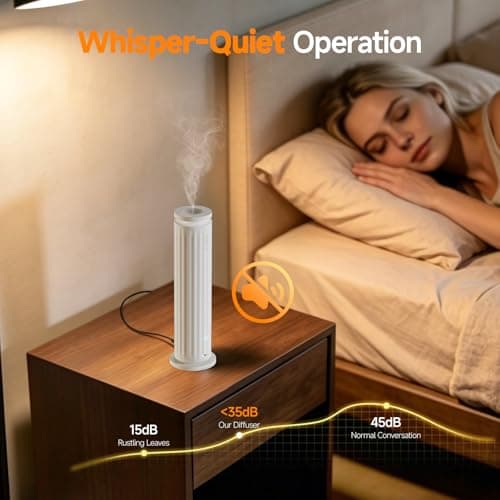 FEPPO Waterless Diffuser – Diffuser for Home, Hotel, Office | Essential Oil Diffuser Starter Kit with 5×20mL Hotel Scent Oils, 6 Scent Levels, 4 Timer Modes, Quiet Diffuser, 1000+ Sq Ft - Thumbnail 6