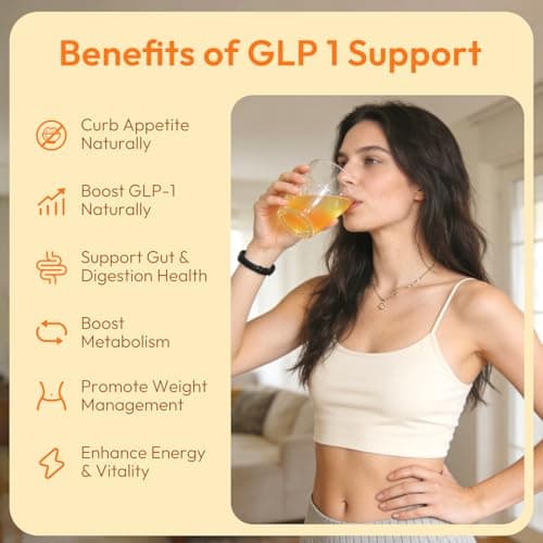 GLP-1 Supplement 15-in-1 Complex,GLP1 for Weight Loss GLP 1 Probiotic Powder for Control Appetite and Cravings,Appetite Suppressant,Metabolism Booster 30 Serving Packets - Thumbnail 3