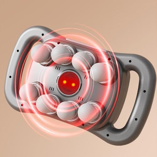 Back Massager for Relief Deep Tissue with Heat, 8 Heads Hands-Free Electric Back Massager, with 9 Modes & 9 Levels Deep Tissue Massage Gun for Pain Relief, Portable for Home & Office Use - Thumbnail 4