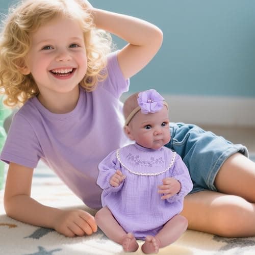 Milidool Lifelike Reborn Baby Dolls- 20Inch Cute Soft Vinyl Realistic Baby Doll Poseable Real Life Baby Dolls with Complete Accessories for 3+ Years Old Gifts - Thumbnail 3