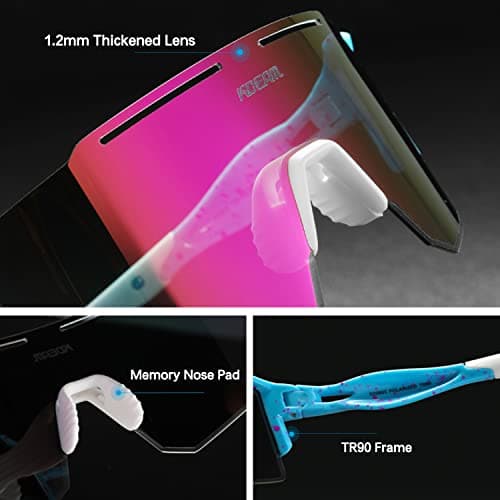 Sports Polarized Pit Vipers Sunglasses UV Protection for Youth, Men & Women, Ideal for Cycling Running Baseball Skiing & Softball (C16) - Thumbnail 3