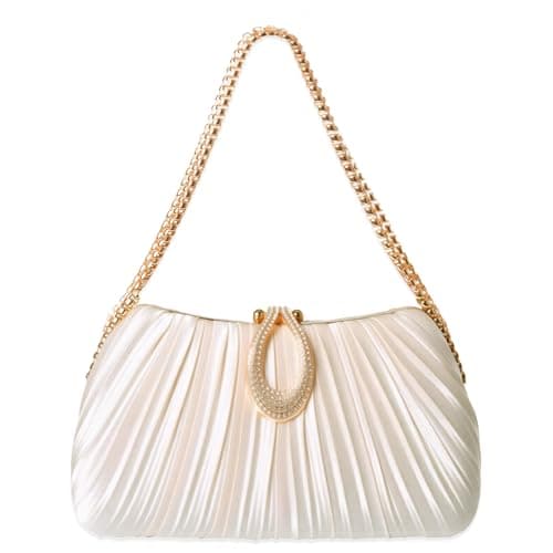Gold Clutch Purses for Women - Elegant Sparkling evening bags for Wedding Galas, Prom Nights, Cocktail Parties& Formal Events - Image 1