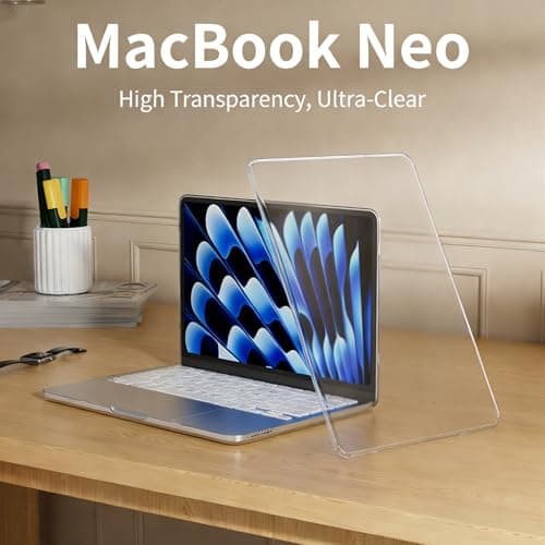 Se7enline for MacBook Neo Case 13 inch 2026 Model A3404,Crystal Transparent - Thumbnail 2