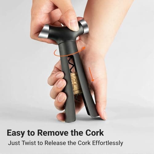 Multi-Function 4 in 1 Cork Screw Wine Bottle Opener set, FAMCHINAS Premium Wine Accessories with corkscrew, Bottle Stopper, Foil Cutter, Aerator Pourer, Thoughtful Gifts for Home, Bar & Kitchen Use - Thumbnail 2