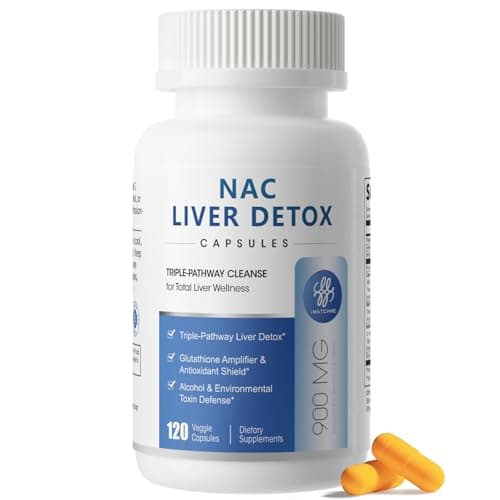 NAC Supplement 900 mg – Liver Cleanse Detox & Repair, Antioxidant & Cellular Health, Alcohol Defense Support – N-Acetyl Cysteine Capsules with Milk Thistle, Turmeric, Dandelion & Artichoke – 120 Count - Image 1
