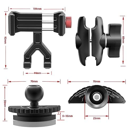EASEORD Upgraded Phone Mount for 2018-2023 Jeep Wrangler JL & Gladiator JT & Sahara, Wrangler Air Vent 360° Rotation Cell Phone Holder Compatible iPhone Android Smartphone - Thumbnail 6