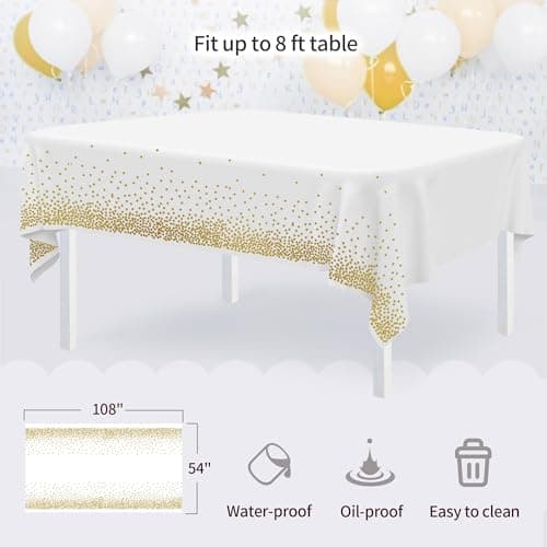 Pack of 11 NWK Cake Stand Set, with 3 x Two-Tier and 3 x Three-Tier Cupcake Stands, 4 x Appetizer Trays, 1 x Tablecloth for Birthday Bridal Baby Shower Party (White) - Thumbnail 5