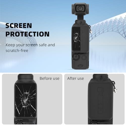 BRDRC Pocket 3 Silicone Cover, For Xtra Muse Protective Case Lens Protector Scratch-Resistant Sleeve Skin Compatible with DJI OSMO Pocket 3 Creator Combo/Xtra Muse Accessories (Brown) - Thumbnail 2