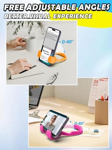 Gifts for Mothers Day Teens Girls Boys Kids Adults Gifts Cell Phone Stand: UPGRADE Adjustable Thumbs Up Lazy Phone Holder for Desk Fun Gadgets Birthday Gift Ideas for Teenager Women Trendy Stuff - Thumbnail 4