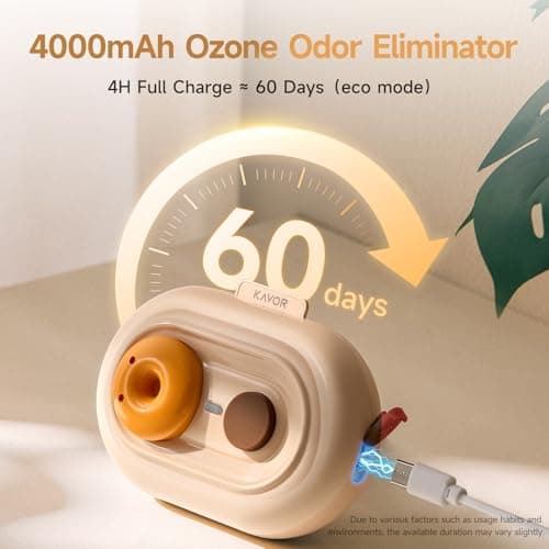 Kavor Refrigerator Deodorizer, Rechargeable Odor Eliminator - Thumbnail 5