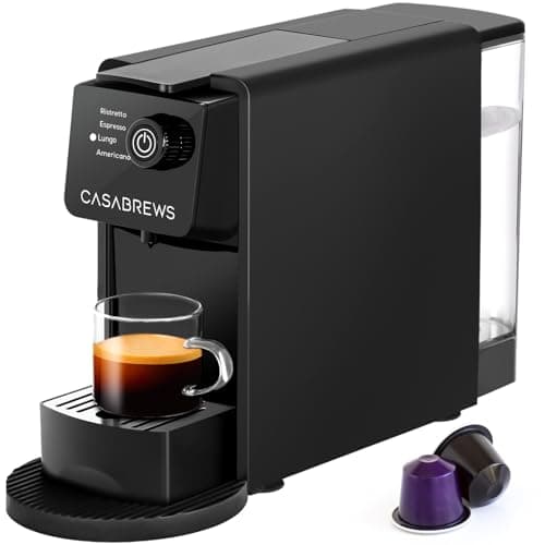 CASABREWS CM7036E Espresso Machine for Nespresso Original Pods, 20 Bar Compact Capsule Coffee Machine with 21 oz Removable Water Tank and 4 Brewing Modes, Mini Espresso Maker for Home or Office, Black - Image 1
