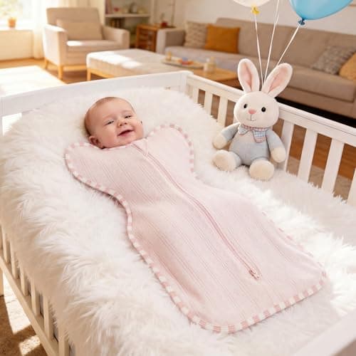 AMAWMW Baby Swaddle Sleep Sacks 0-6 Months, Transitional Swaddles Bag, Self-Soothing Swaddles for Newborns, Nursery Swaddling Blankets, Newborn Essentials - Thumbnail 3